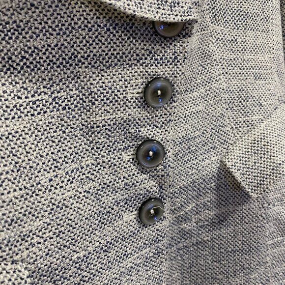 Armani Collezioni Blue,‎ White Tweed Blazer Size 6 - Picture 2 of 9